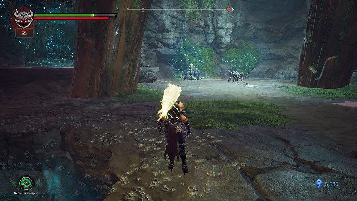 Behind the branches of the tree there are concealed opponents - The way to The Scar | Darksiders 3 Walkthrough - Walkthrough - Darksiders 3 Guide