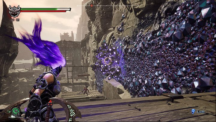 Activate the Force Hollow and break the obstacle on the wall - The Lowlands | Darksiders 3 Walkthrough - Walkthrough - Darksiders 3 Guide