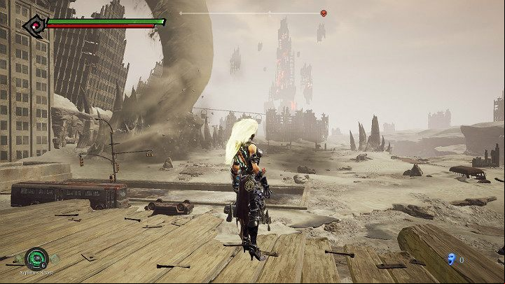 Wait until the hurricane moves to the point shown in the picture above - The Lowlands | Darksiders 3 Walkthrough - Walkthrough - Darksiders 3 Guide