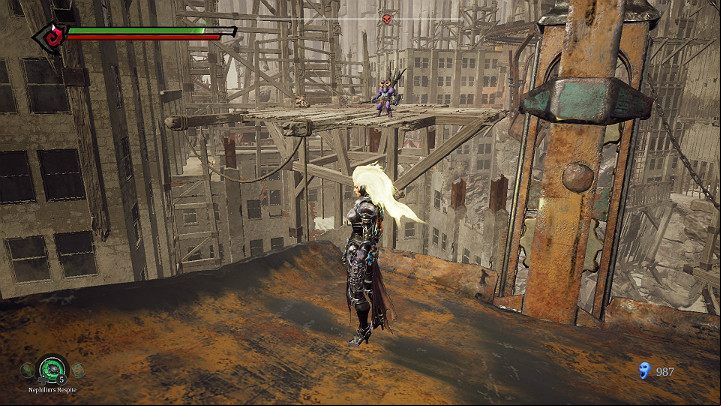 Jump on the platform on the left side - The Lowlands | Darksiders 3 Walkthrough - Walkthrough - Darksiders 3 Guide