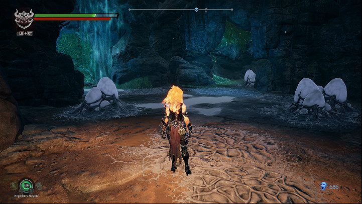 More eggs to break, and on the left youll find an item - South End | Darksiders 3 Walkthrough - Walkthrough - Darksiders 3 Guide