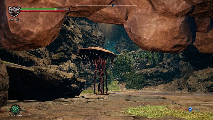 When you start to leave the narrow tunnel, youll encounter a strange creature - South End | Darksiders 3 Walkthrough - Walkthrough - Darksiders 3 Guide