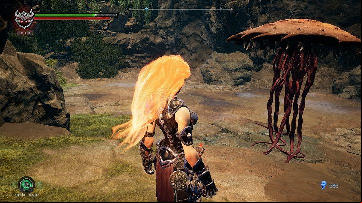 When you hit this strange creature, it will move - South End | Darksiders 3 Walkthrough - Walkthrough - Darksiders 3 Guide