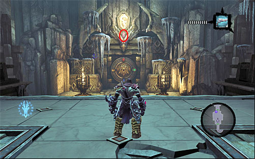 1) The stone is hidden on the lowest, fourth, level, above the door leading to the mausoleum (opened with the Bone Key received in return for collecting a specified number of the Book of the Dead pages) - Power Stonebites locations - The Kingdom of the Dead - Sticks and Stones - Darksiders II - Game Guide and Walkthrough