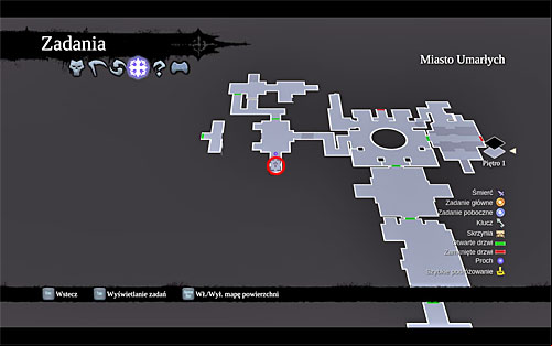 3) The page is hidden in the western part of the City of the Dead, in the corridor blocked by a grate - Locations of the Pages - The Kingdom of the Dead - The Book of the Dead - Darksiders II - Game Guide and Walkthrough
