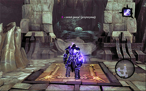 Send the first half over to the pressure plate shown in screenshot 1 - The Breach - Exploring The Breach - Additional Locations - Darksiders II - Game Guide and Walkthrough