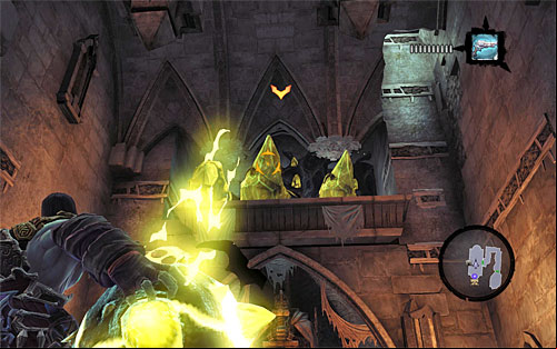Look around for another Boatman Coin and a shadowbomb hidden behind one of the statues - The Breach - Exploring The Breach - Additional Locations - Darksiders II - Game Guide and Walkthrough