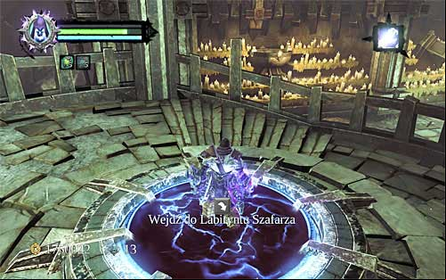 When you're done, approach the portal illustrated above and use it to go to the actual maze - Read the mysterious tome - The Chancellor's Quarry - Darksiders II - Game Guide and Walkthrough