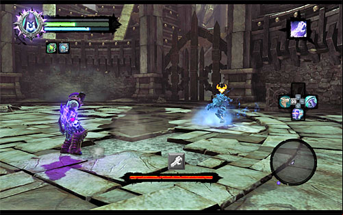 The Soul Arbiter isn't as challenging a foe as it may seem after surviving all ten levels of his maze - Defeat the Soul Arbiter - The Chancellor's Quarry - Darksiders II - Game Guide and Walkthrough