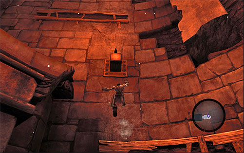 Move into the ading room and go up by grabbing onto ledges - Restore the Fire of the Mountain (2) - The Fire of the Mountain - Darksiders II - Game Guide and Walkthrough