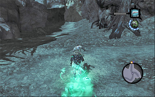 Be especially careful in the last stage of the journey, because among the two paths leading west you have take the lower one, as seen on the above screen (use the map for help if needed) - Find Drenchfort - The Tears of the Mountain - Darksiders II - Game Guide and Walkthrough