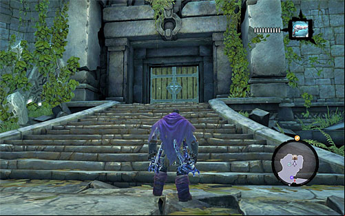Once you're under the open sky, head north - Find the Lost Temple - To Move a Mountain - Darksiders II - Game Guide and Walkthrough