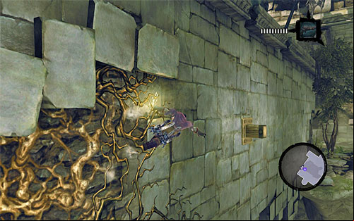Dismount the Construct and grab onto the vines - Wake the Construct (1) - To Move a Mountain - Darksiders II - Game Guide and Walkthrough