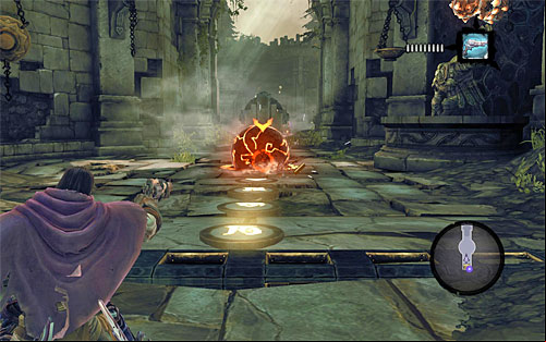 Approach the dormant shadowbomb and take it - Wake the Construct (1) - To Move a Mountain - Darksiders II - Game Guide and Walkthrough