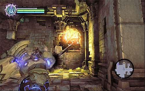 Approach the construct and use Maker's Key to bring it to life - Wake up the Keeper (1) - The Heart of the Mountain - Darksiders II - Game Guide and Walkthrough