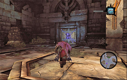 After you get rid of all enemies, make it to the last unexplored room on this part of the foundry - Wake up the Keeper (1) - The Heart of the Mountain - Darksiders II - Game Guide and Walkthrough