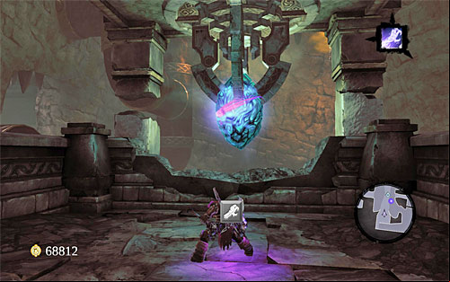 Jump onto the chain, and go straight ahead - Wake up the Keeper (2) - The Heart of the Mountain - Darksiders II - Game Guide and Walkthrough
