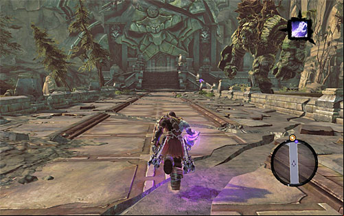 Go North, and after you leave the foundry, you reach - Find the Keeper - The Heart of the Mountain - Darksiders II - Game Guide and Walkthrough