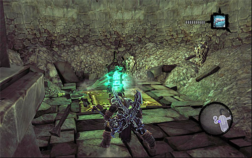 Keep going south and then turn west to find the lantern shown above - Summon the Arena Champion (2) - The Toll of Kings - Darksiders II - Game Guide and Walkthrough
