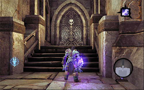 Same as before, approach the altar and use Death Grip to place the second Stone on it - Summon the Arena Champion (2) - The Toll of Kings - Darksiders II - Game Guide and Walkthrough