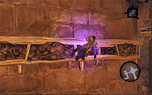 Notice that you've come back to the area with the lift, but this time you're on one of the upper balconies which have been previously inaccessible - Resurrect Phariseer (2) - Phariseer - Darksiders II - Game Guide and Walkthrough
