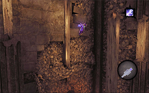 Go back to one of the wooden poles and resume the descent - Resurrect Phariseer (2) - Phariseer - Darksiders II - Game Guide and Walkthrough