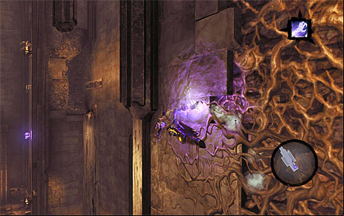 Since you don't need to get to the balcony with the switch anymore, wall-run towards the left wooden pole (the above screen) - Resurrect Phariseer (2) - Phariseer - Darksiders II - Game Guide and Walkthrough