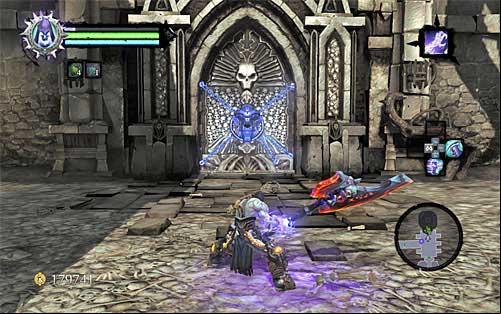 Backtrack to the previous room (the one with the Dead Lord) and jump down to the lower level - Find the second Soul (2) - Judicator - Darksiders II - Game Guide and Walkthrough