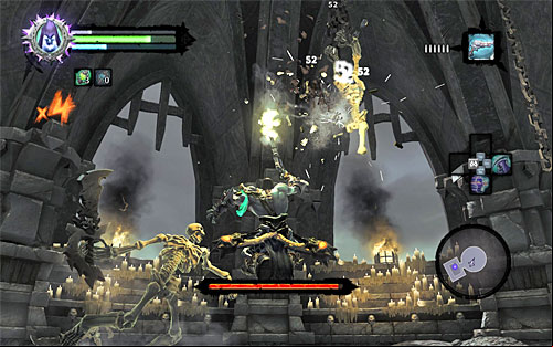 Unsurprisingly, the key to winning this battle is to take the Bone Keeper down as quickly as possible to stop the summoning process - Boss 11 - Bone Keeper - Judicator - Darksiders II - Game Guide and Walkthrough