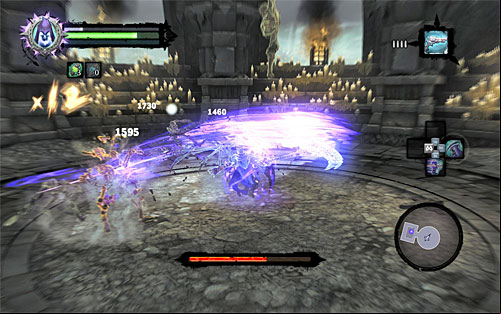 The rest of the battle is pretty predictable, so switch between fending off the Skeletons and shooting the Bone Keeper, which, luckily, loses heath points very quickly - Boss 11 - Bone Keeper - Judicator - Darksiders II - Game Guide and Walkthrough