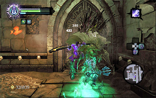 The last battle is with Undead Scarab Hulks - Survive the Psychameron (2) - Basileus - Darksiders II - Game Guide and Walkthrough