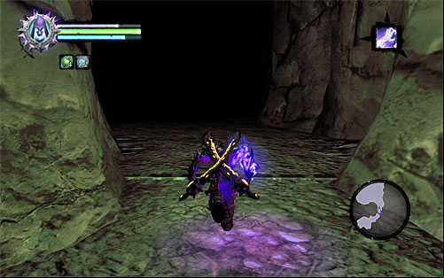 Take the unexplored ageway and you'll reach a massive cavern - Survive the Psychameron (2) - Basileus - Darksiders II - Game Guide and Walkthrough