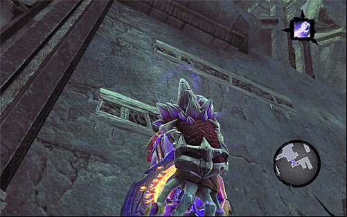 Go down the narrow corridors , eliminate spawns that appear , and perform a wall run - Explore the City of the Dead - western part - The City of the Dead - Darksiders II - Game Guide and Walkthrough