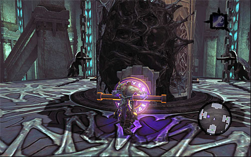 You may now reach the elevator for the last time, and use the newly unlocked switch (the above screenshot) - Explore the City of the Dead - end - The City of the Dead - Darksiders II - Game Guide and Walkthrough