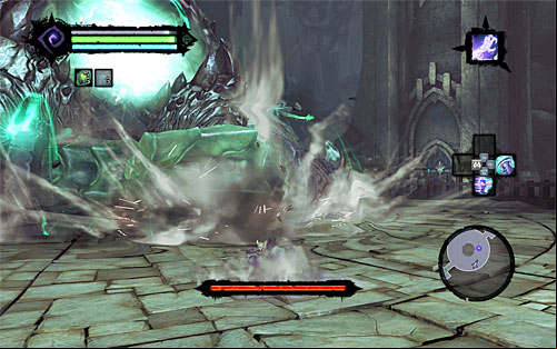 The boss is a quite a demanding adversary, but if you have well tuned equipment at your disposal, you dont really need to be too afraid of him - Boss 15 - The Wailing Host - The City of the Dead - Darksiders II - Game Guide and Walkthrough