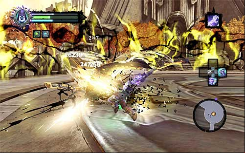 Shortening the distance between you and the angels means the necessity to avoid their very swift attacks with blades - Kill Corrupted Angels - Key to Redemption - Darksiders II - Game Guide and Walkthrough