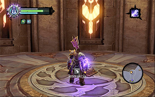 Start by collecting a Boatman Coin lying behind Nathaniel, and follow the long corridor leading inside the Spire - Find Archont - Key to Redemption - Darksiders II - Game Guide and Walkthrough