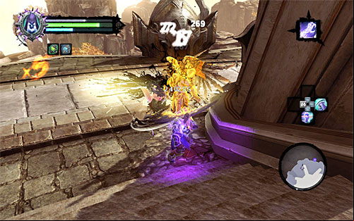 Go to the upper balconies and go left - Find Archont - Key to Redemption - Darksiders II - Game Guide and Walkthrough