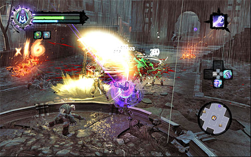 I suggest that, while fighting, you should at all times remain close to the angels - Help Uriel defeat the Swarm - The Rod of Arafel - Darksiders II - Game Guide and Walkthrough