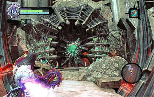 Go south now, kill a single exploder and go for the eastern part that leads towards the last part of the Rod - Find the last part of the Rod - The Rod of Arafel - Darksiders II - Game Guide and Walkthrough
