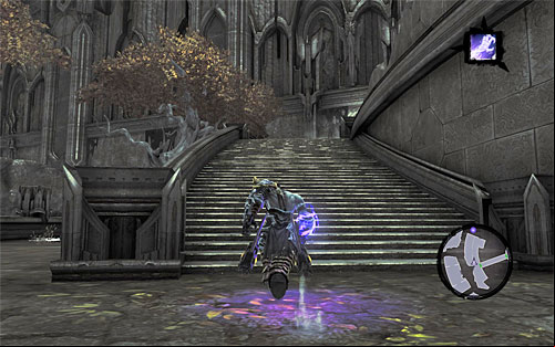 Go east and reach, after a few moments, a large area with floating platforms - Find the Scribe - eastern part of the Citadel (1) - Stains of Heresy - Darksiders II - Game Guide and Walkthrough