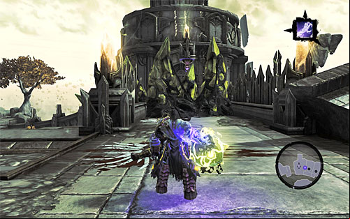 Backtrack to the place where you obtained the shadowbombs and get yet another one - Find the Scribe - eastern part of the Citadel (1) - Stains of Heresy - Darksiders II - Game Guide and Walkthrough