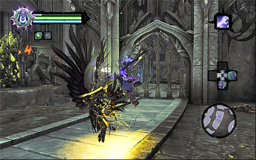 I recommend to pull yourself towards the monster with Death Grip after he launches a missed attack and initiate a series of quick blows - Find the Scribe - eastern part of the Citadel (2) - Stains of Heresy - Darksiders II - Game Guide and Walkthrough