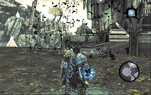 If you've done everything properly, the energy should flow through the portals, in the direction from the active to the inactive sphere, and unlock the southeastern age shown in the above screenshot - Find the Scribe - eastern part of the Citadel (2) - Stains of Heresy - Darksiders II - Game Guide and Walkthrough