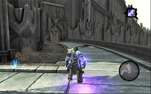 Go towards the door to the east, but be prepared to fight a couple of corrupted angels on your way - Find the Scribe - western part of the Citadel (2) - Stains of Heresy - Darksiders II - Game Guide and Walkthrough