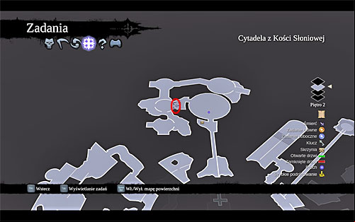 Regardless of whether you decided to go for that chest with random loot in it, or not, you need to return to the yellow sphere that was charged as the last one and destroyed the black formations - Find the Scribe - northern part of the Citadel (2) - Stains of Heresy - Darksiders II - Game Guide and Walkthrough
