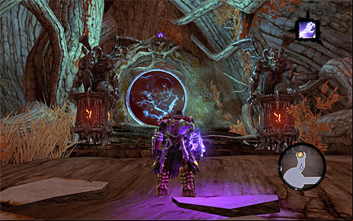 Head towards the portal shown to you by the Crowfather, which is in the south-eastern part of the current area - Go to the Shadow's Edge - Stains of Heresy - Darksiders II - Game Guide and Walkthrough