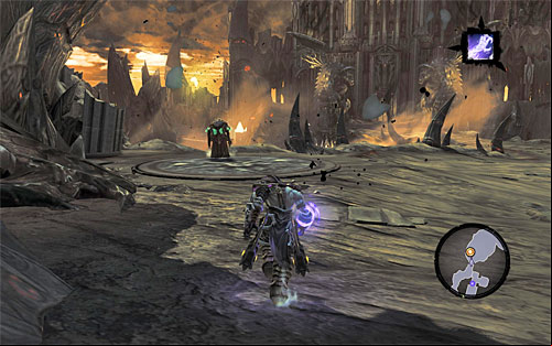 Deactivate Soul Splitter, jump down and run towards the dungeon's north exit - Explore the Shadow's Edge - The Mad Queen - Darksiders II - Game Guide and Walkthrough