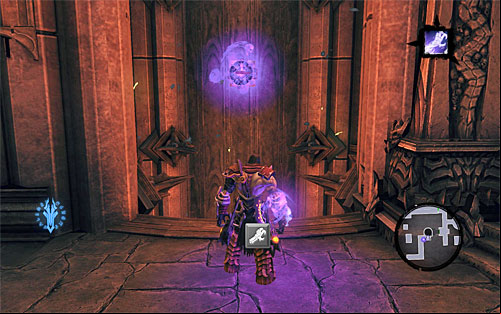 Use the edges to get to the nearby balcony - Find Samael - eastern part of the Black Stone - The Lord of the Black Stone - Darksiders II - Game Guide and Walkthrough