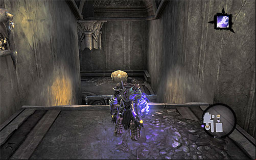 Turn west and grab onto the nearby edge - Find Samael - western part of the Black Stone - The Lord of the Black Stone - Darksiders II - Game Guide and Walkthrough